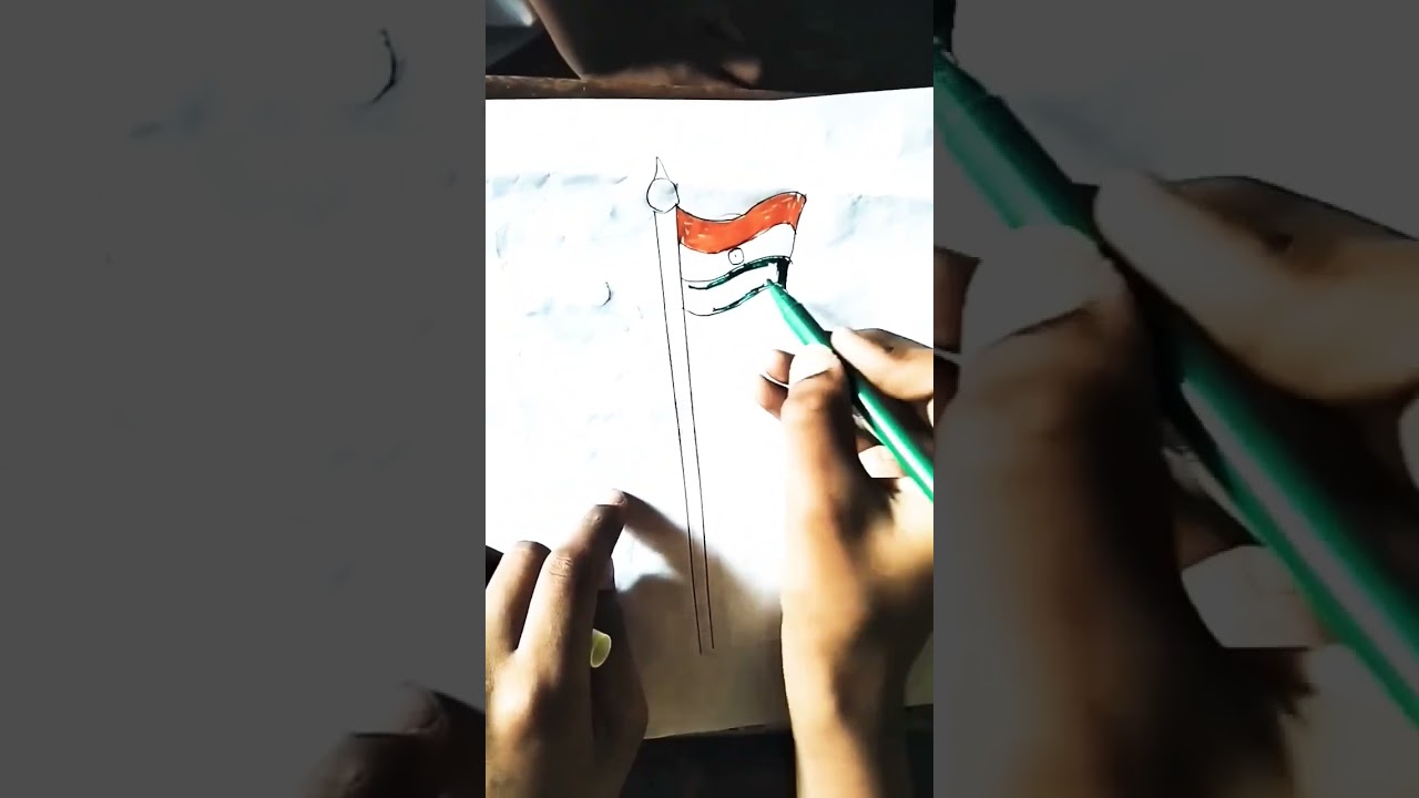 🇮🇳Indian flag drowning #flag #shorts #drawing #india  #trending #scout #viral