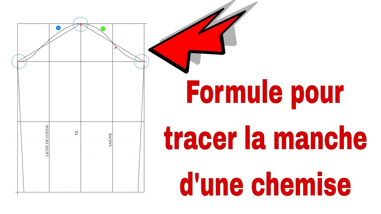 Le tracé d'une manche de la chemise