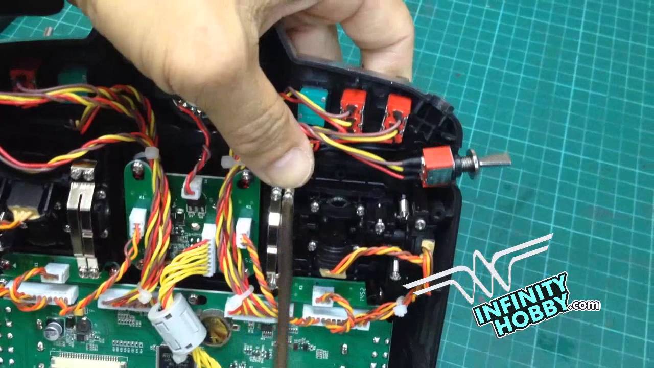 Modifying X9D radio transmitter from mode 2 to mode 1