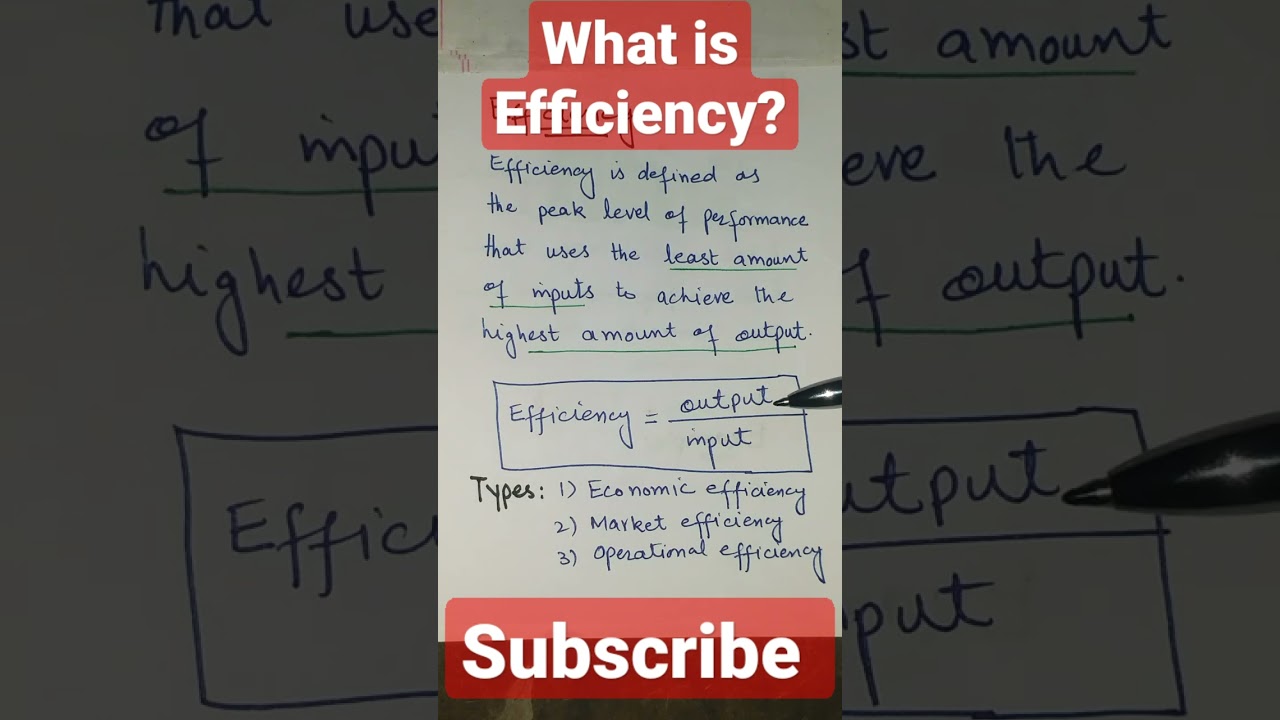 What is Efficiency?