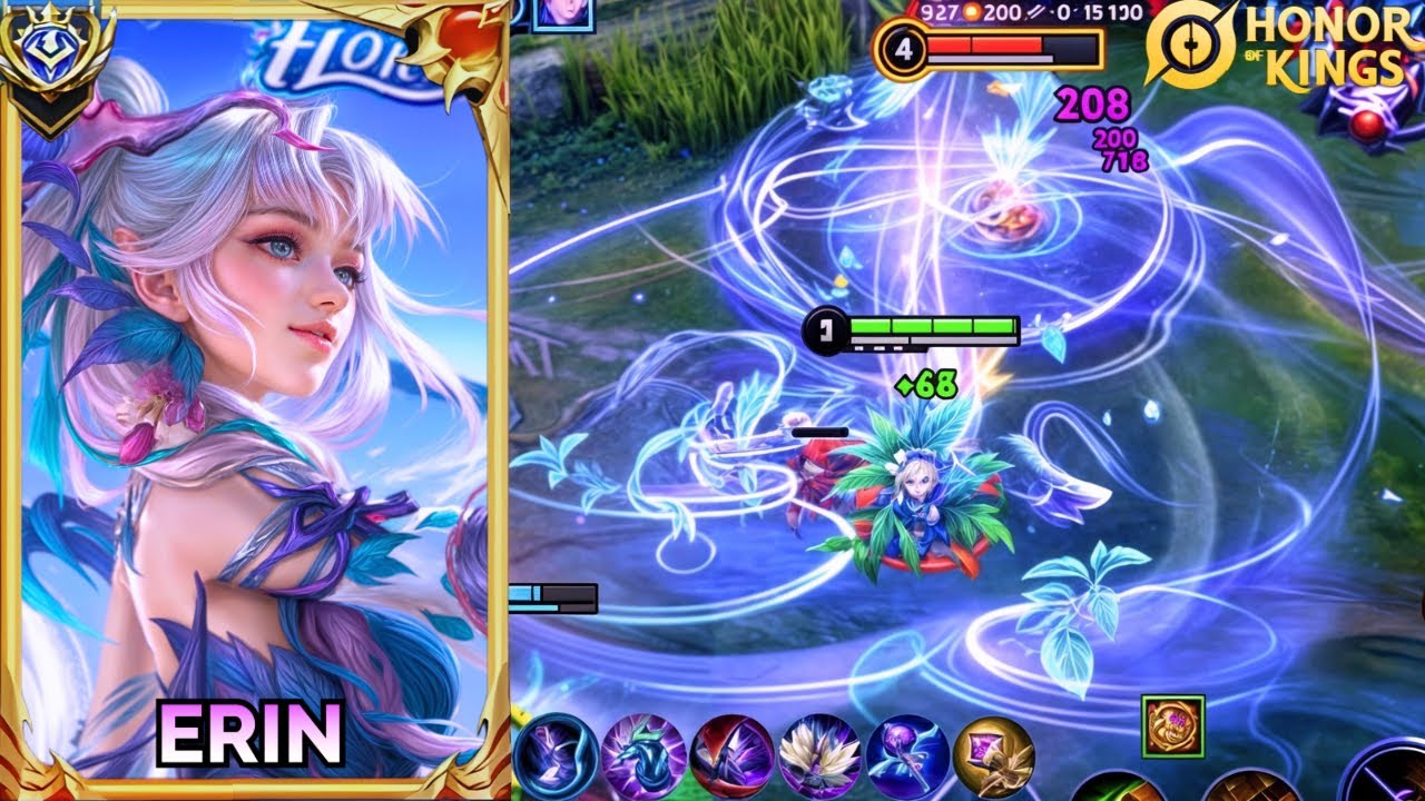 ERIN | 17 KILL MVP TOP HIGH RANK BEST BUILD MAGIC HONOR OF KINGS GAMEPLAY