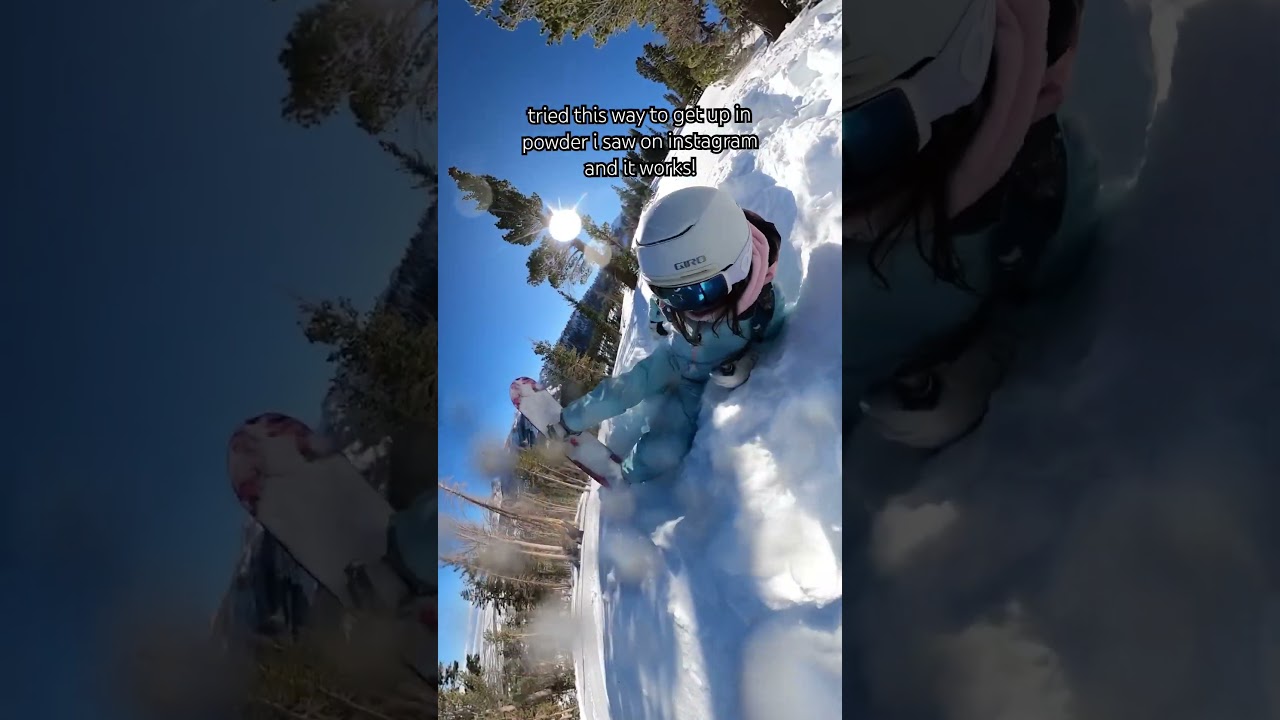 i wish i knew it sooner how to get up in powder #snowboarding #powder #snowboardgirl