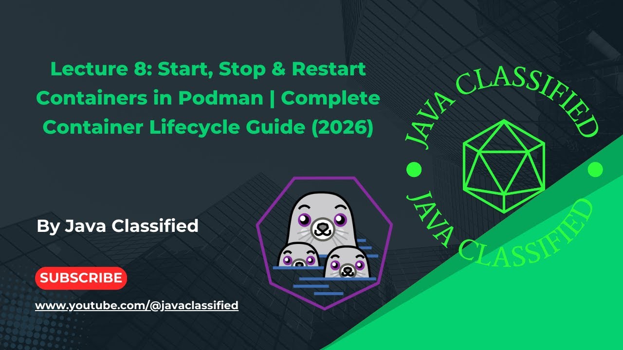 Lecture 8: Start, Stop & Restart Containers in Podman | Complete Container Lifecycle Guide (2026)