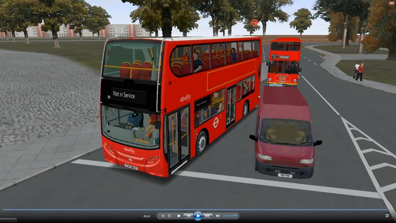 Omsi 2 tour (576) LHD London bus 9 Hammersmith - Trafalgar Square @ Abellio Dennis Enviro 400