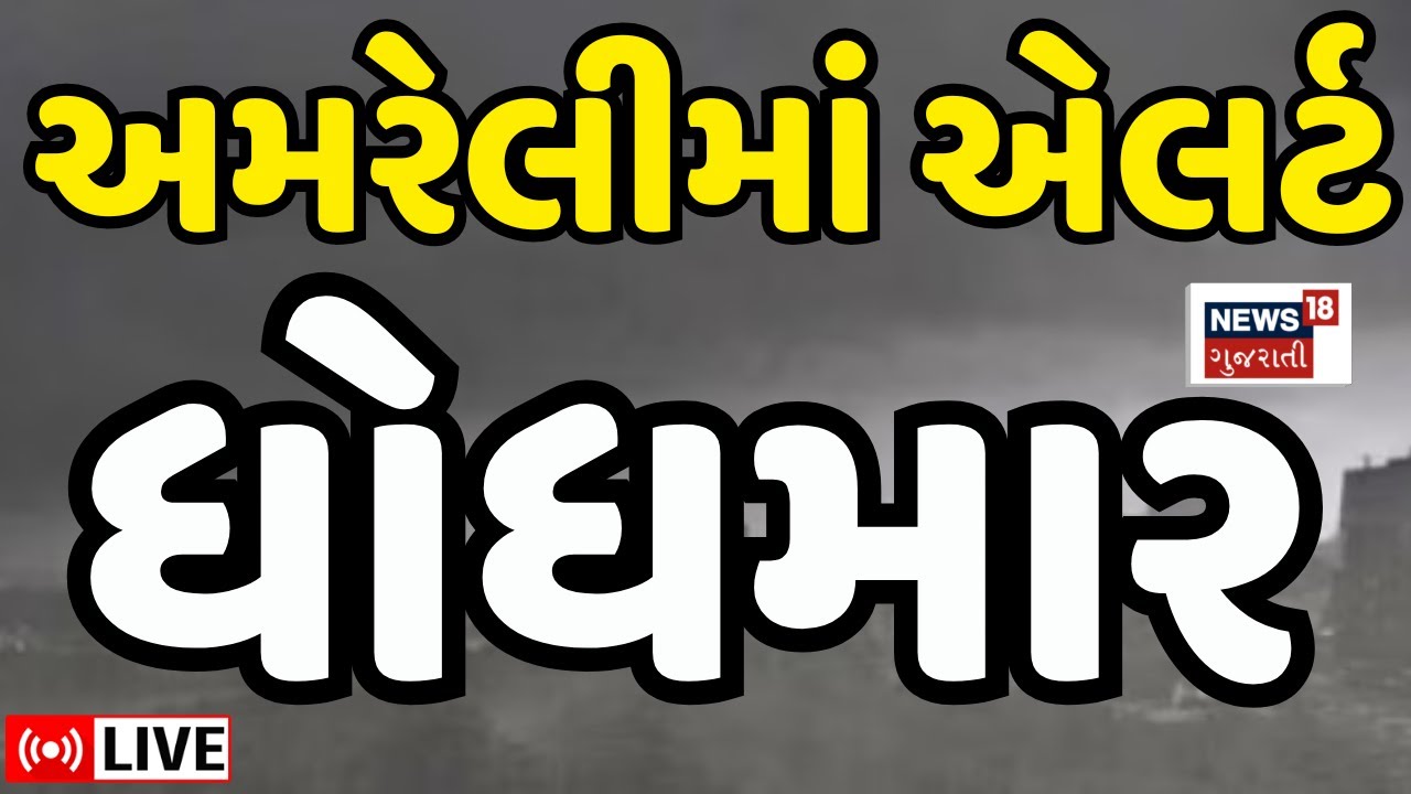 🟠Amreli Rains Updates LIVE | અમરેલીમાં એલર્ટ, ભારે વરસાદ શરૂ | Heavy Rains | Weather | Floods | News