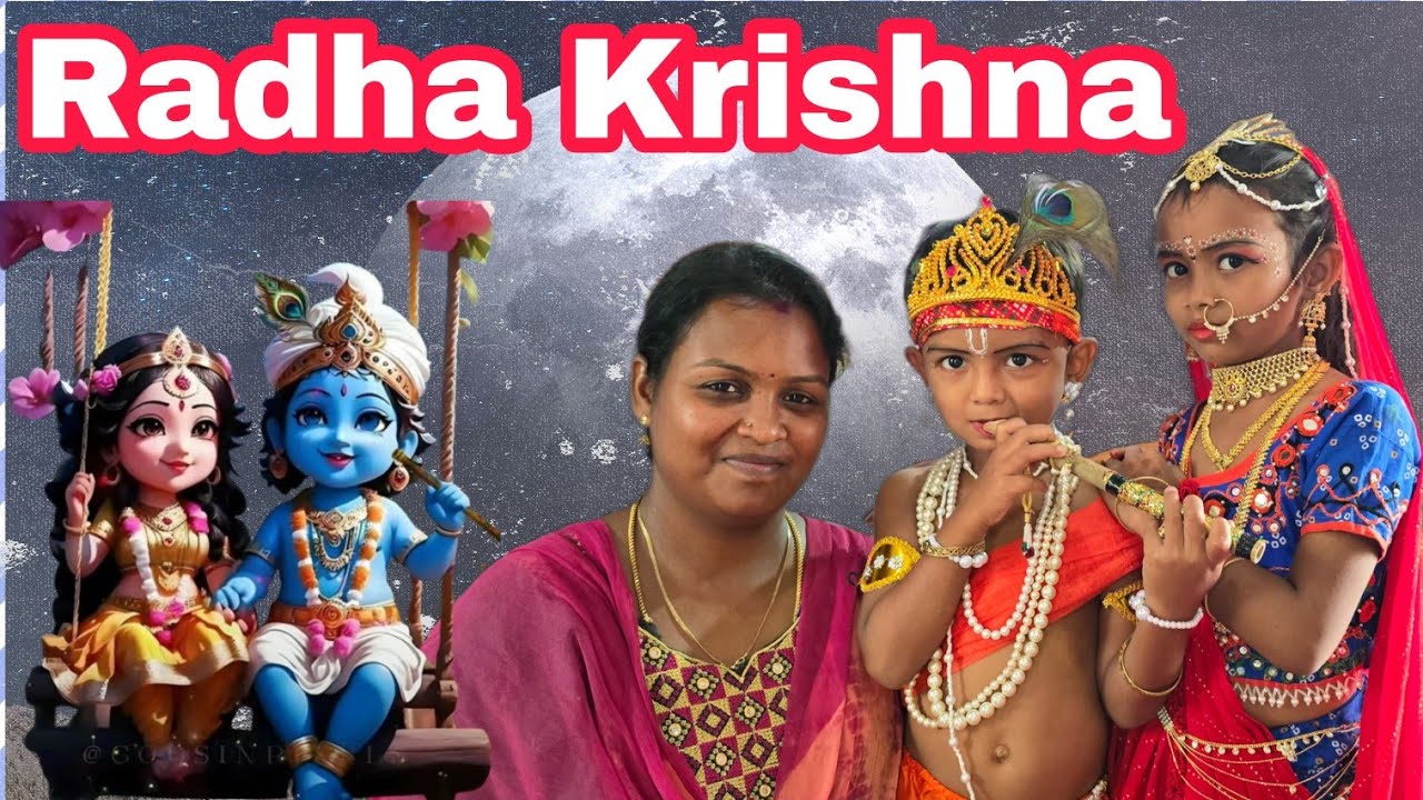 Full video 👉வாங்க நம்ம வீட்டுக்கு ராதாகிருஷ்ணனை ரெடி பண்ணலாம்😍🤝#krishna #makeup #radhakrishna #kavi