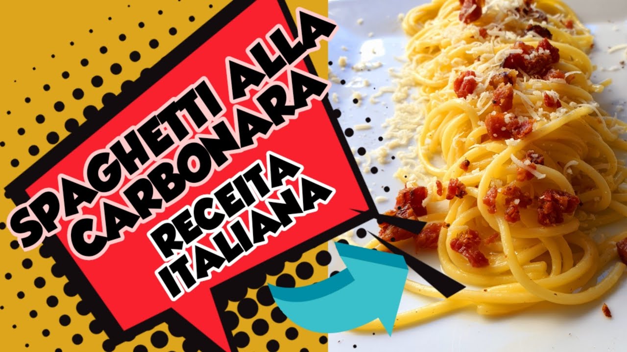 RECEITA ITALIANA DE ESPAGUETE À CARBONARA! APENAS 04 INGREDIENTES!!!😍😍😍