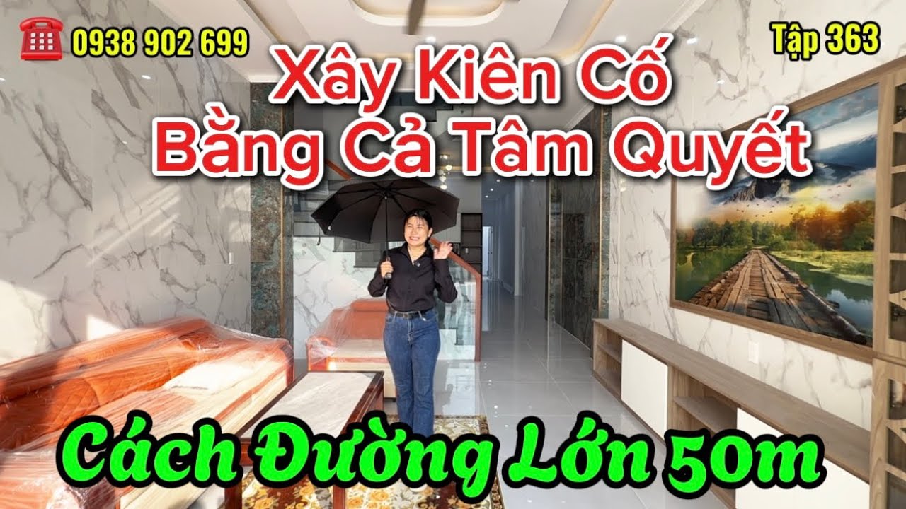 Nhà mới xây Kiên Cố Bằng Cả Tâm Quyết đường thông cách đường 835 Chỉ 50m gần KCN, Chợ, … Tập:363