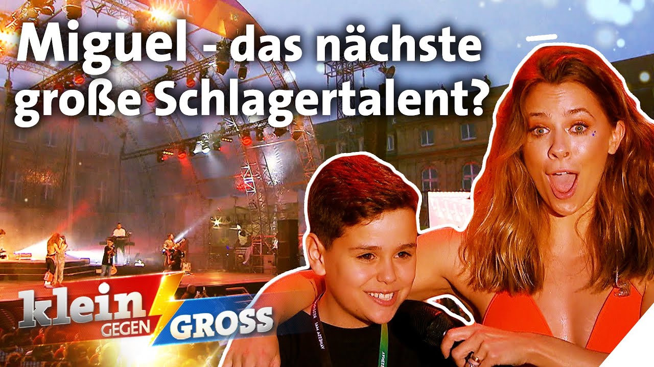 Miguel (12) auf der Bühne mit Vanessa Mai | Klein gegen Groß