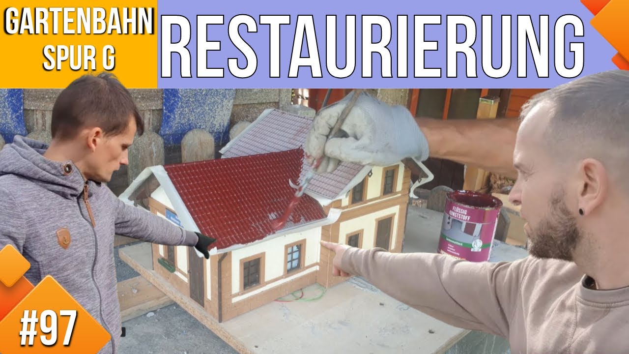 Unsere LGB Gartenbahn #97, Restaurierung der Häuser