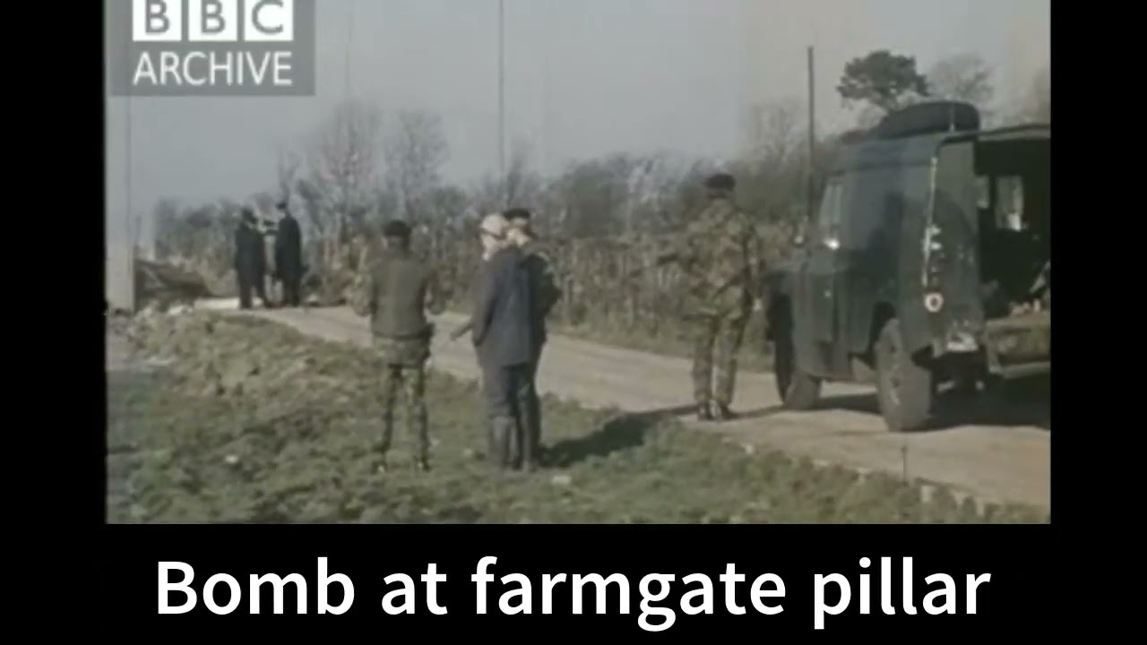 IRA bomb on a farmgate at Rasharkin 10 2 1978