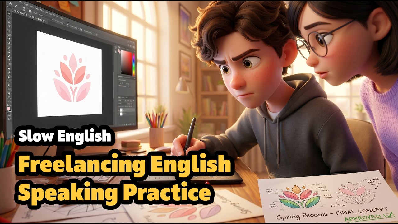 Slow English Story: Freelancing English Speaking Practice | Business English for Beginners