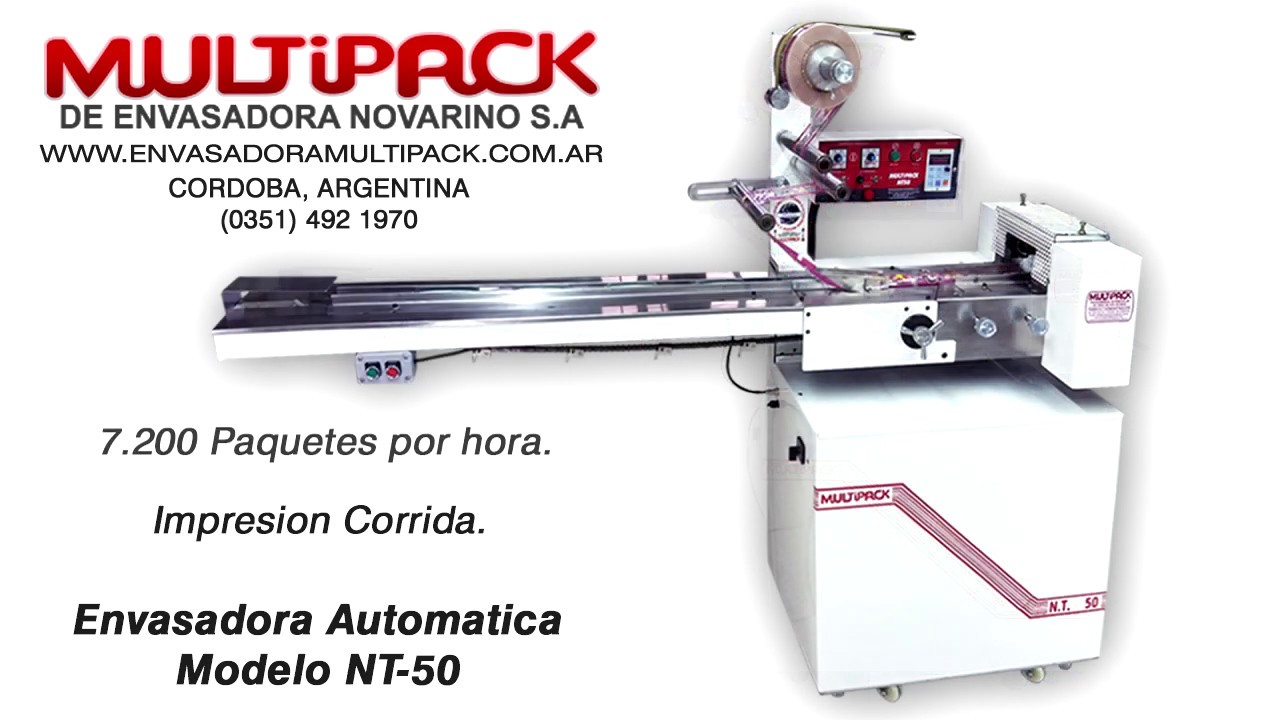 ENVASADORA MULTIPACK FLOW PACK MOD NT 50