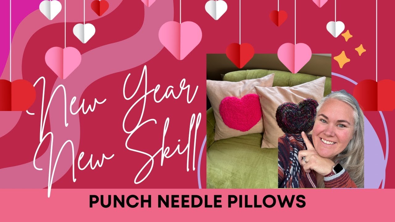 Punch Needle Pillows - Easy Beginner Friendly Project