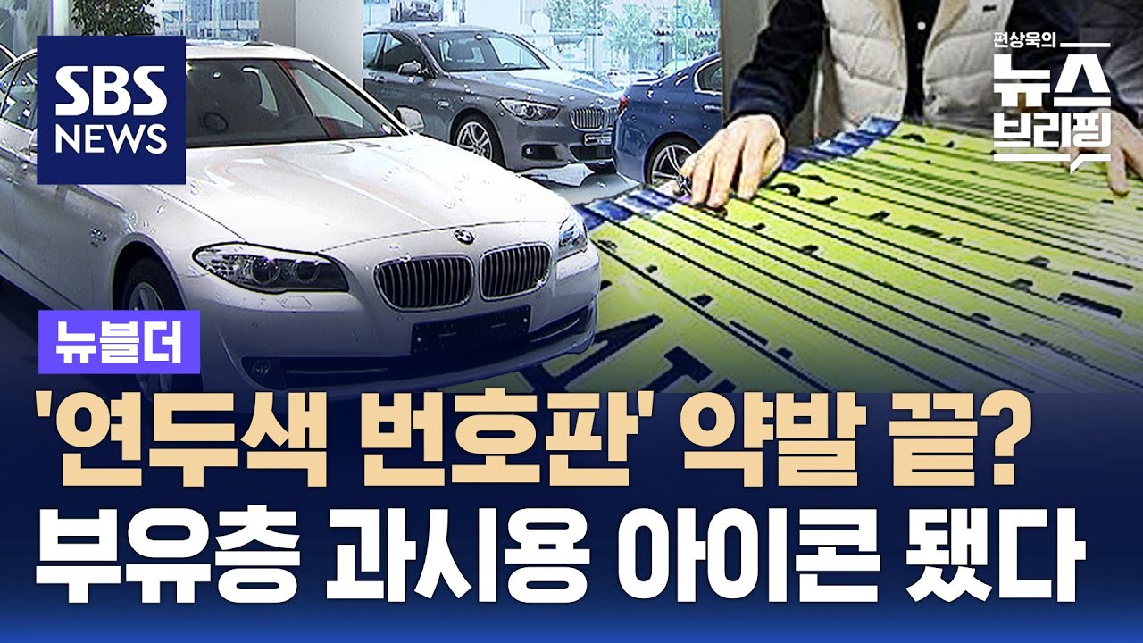 '연두색 번호판' 오히려 과시용? 1억 이상 차 판매량 '껑충' / SBS / 뉴블더