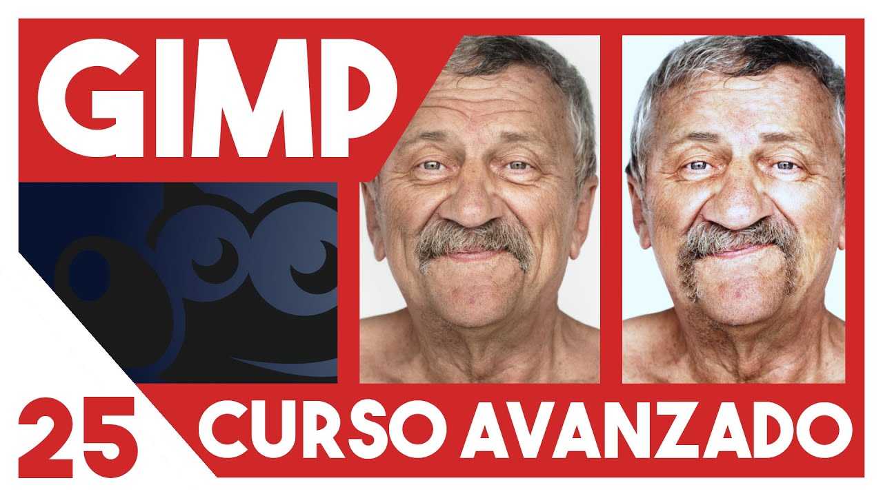 GIMP 2.10 Curso AVANZADO  ▶▶  25. Retoque facial completo
