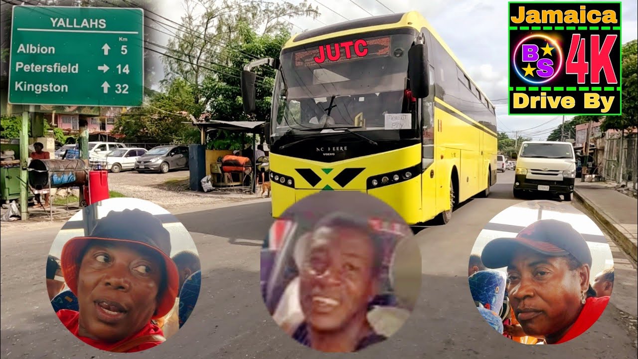 JUTC Bus ride Yallahs Poor mans Corner Kingston Jamaica