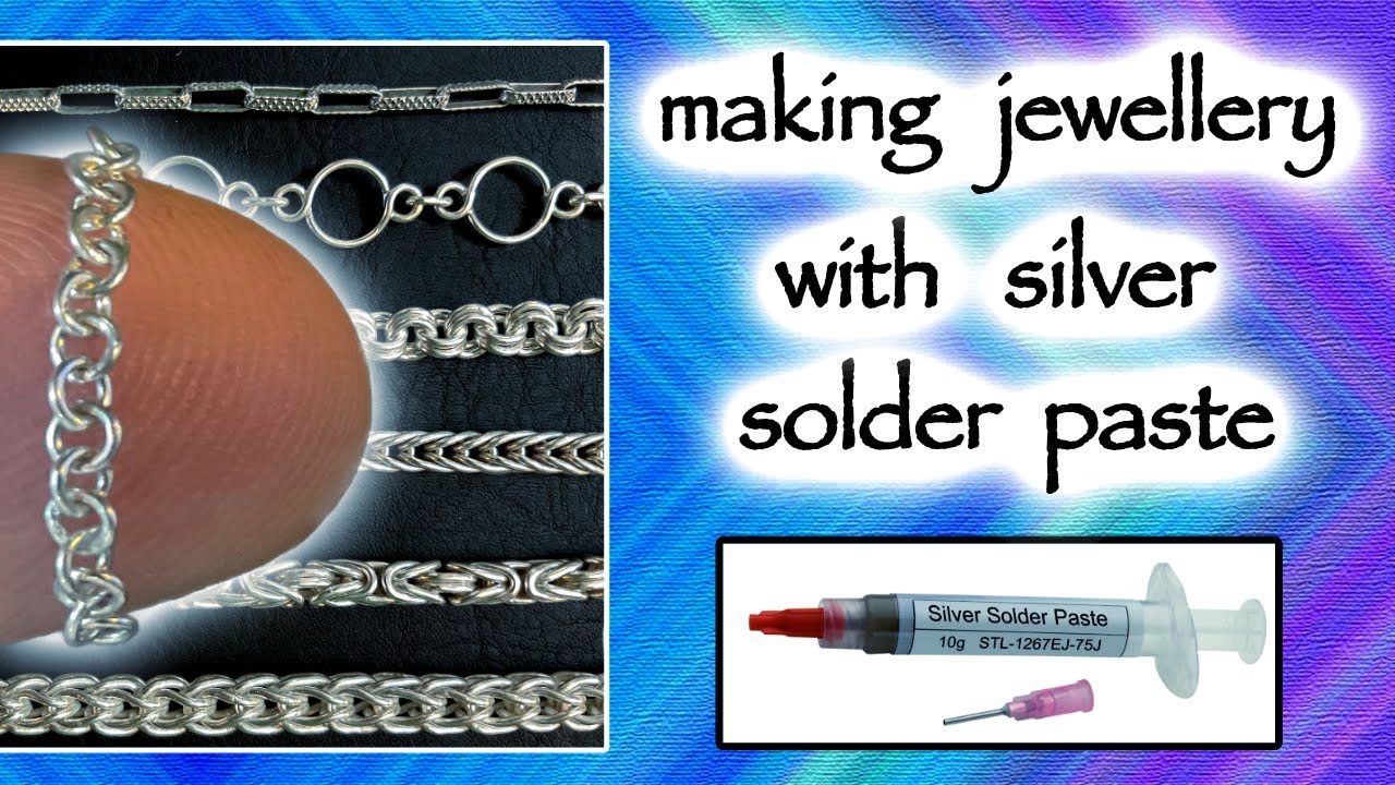 Soldering silver jump rings with silver solder paste  (an easy method for chain making)