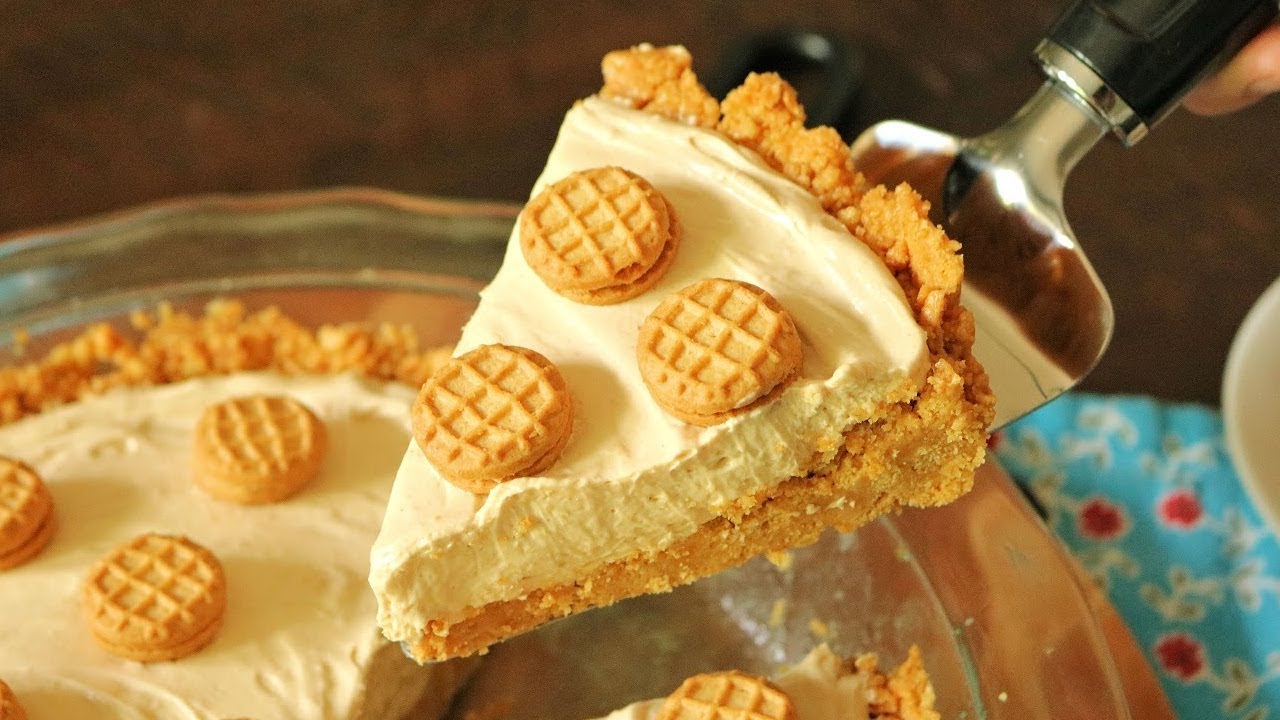 Easy Peanut Butter Pie with Nutter Butter Crust (No Bake)