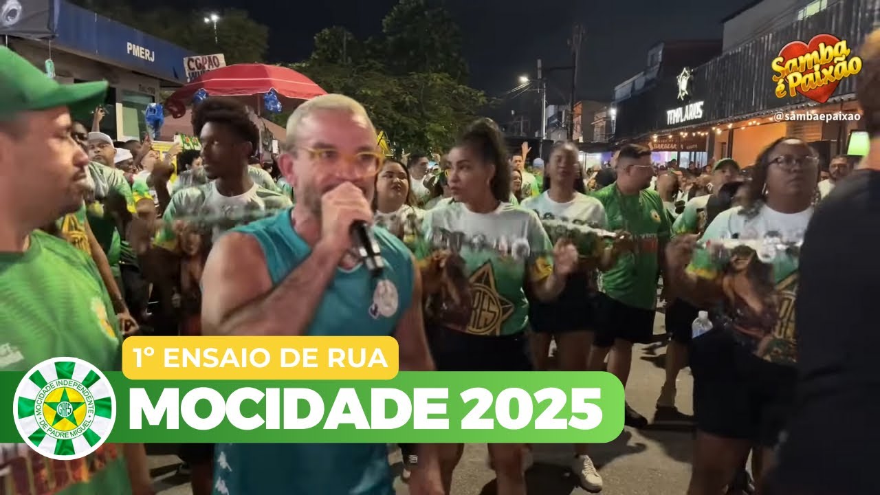 Mocidade 2025 Ao Vivo | 1º Ensaio de Rua (4K)