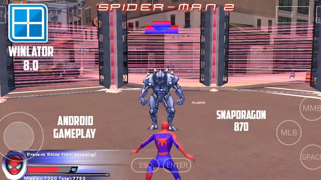 Spider-Man 2: The Game (PC) Android Gameplay | Winlator | Offline | SD-870