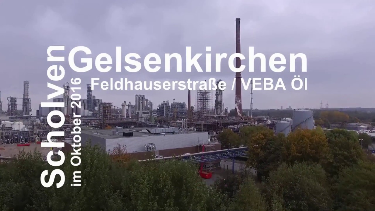 Luftaufnahme - Gelsenkirchen - VEBA ÖL - Scholven - Brömm