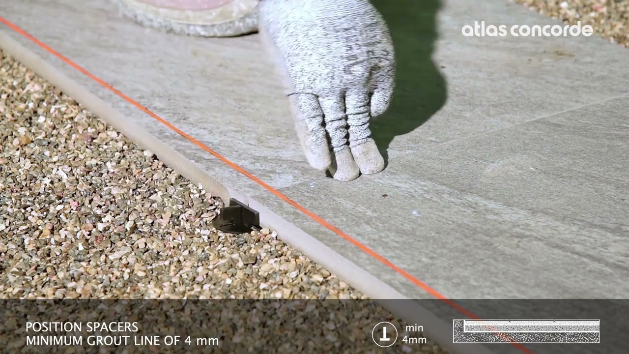 Atlas Concorde - Comment proc&eacute;der &agrave; la pose &agrave; sec de la solution de pavage ext&eacute;rieur
