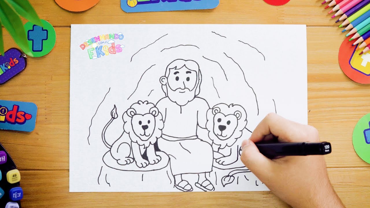 DESENHANDO HISTÓRIAS BÍBLICAS | Daniel Na Cova Dos Leões - Filadélfia Kids