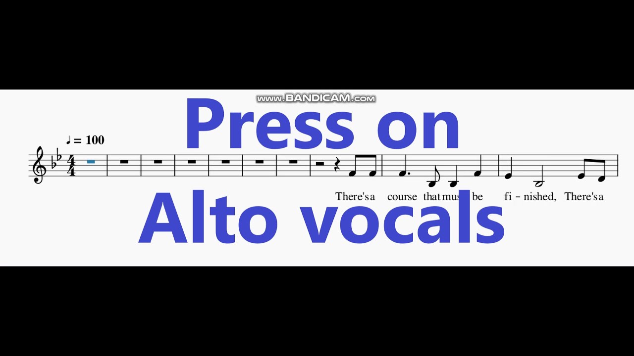 Press on SATB Alto Vocals