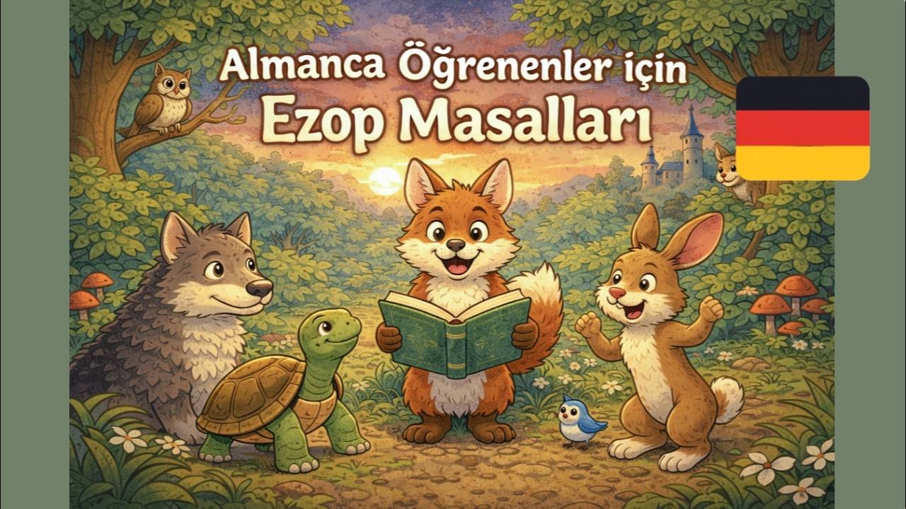 Hikayelerle Almanca Öğrenin - Ezop Masalları
