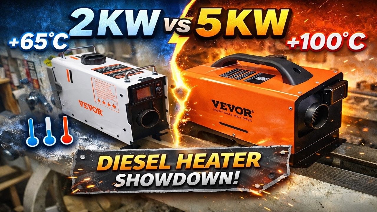 Nagrzewnica diesla 2 kW kontra 5 kW w warsztacie &mdash; test rzeczywistego ogrzewania (bez BS)