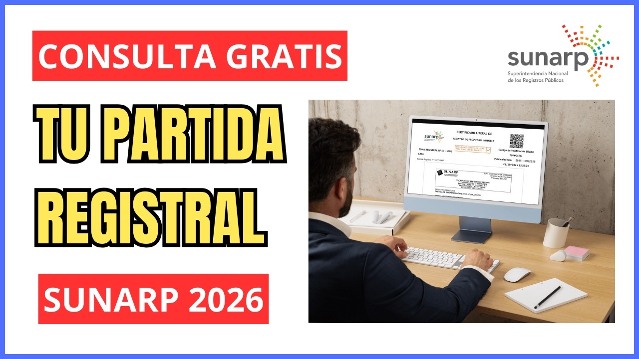 Consulta GRATIS tu Partida Registral 2026 - Copia Literal SUNARP