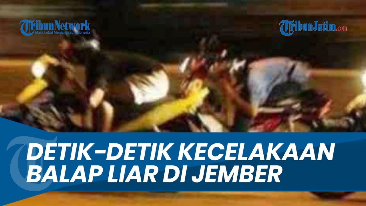 Detik-detik kecelakaan balap liar di depan Jember Roxy Square
