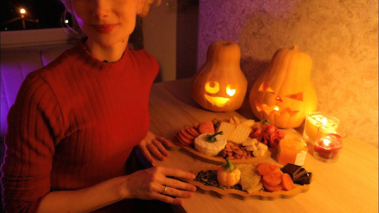 ASMR Delicious Halloween Charcuterie 🎃 (Whisper)