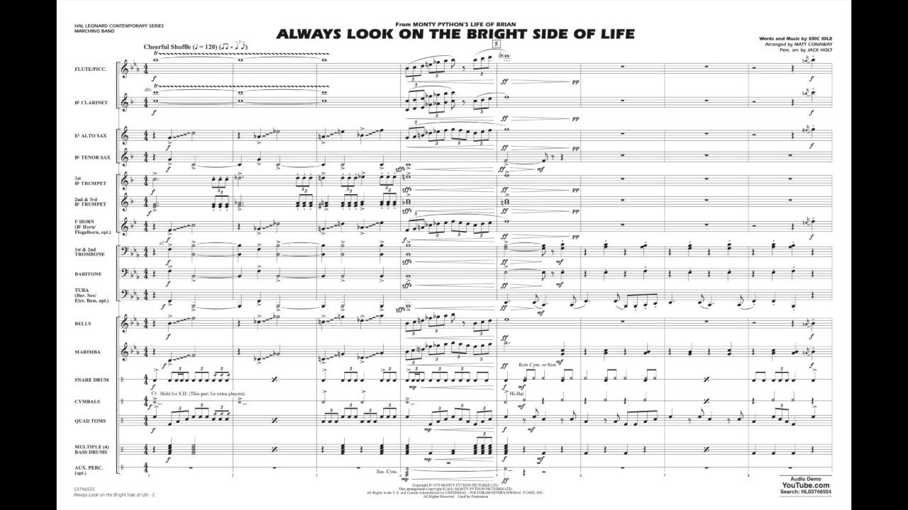 Always Look at the Bright Side of Life by Eric Idle/arr. Matt Conaway