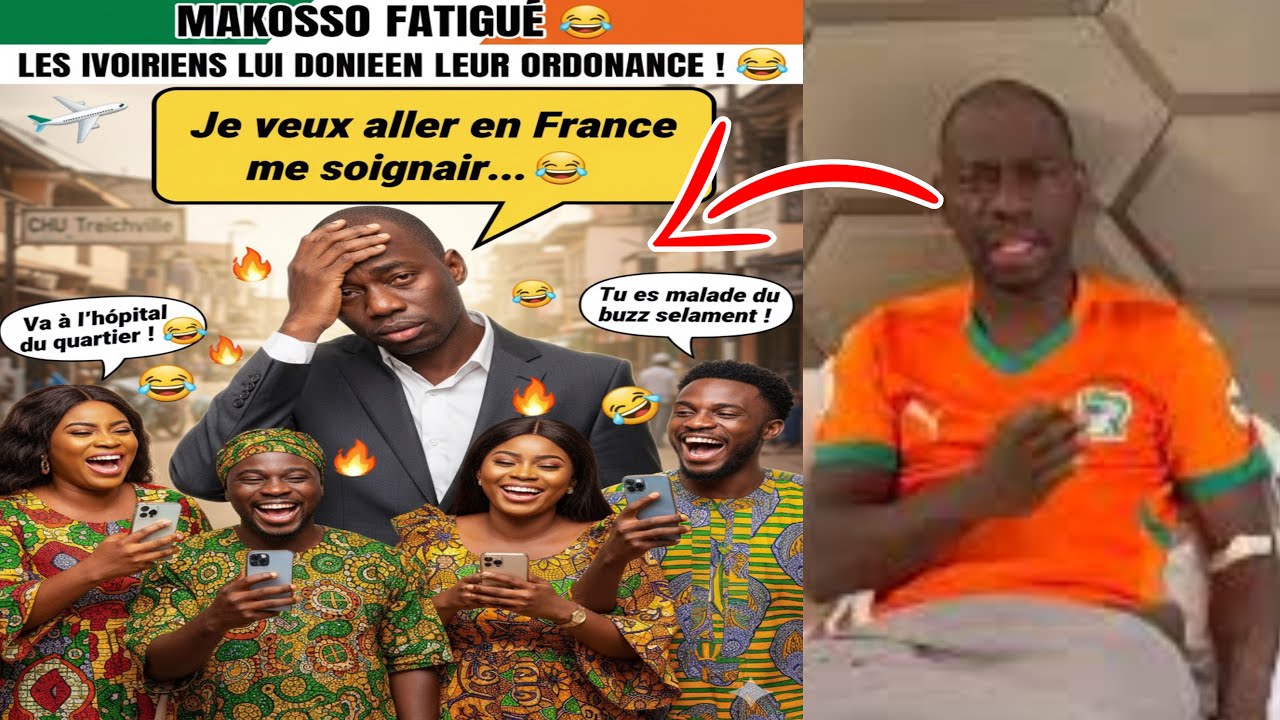 🇨🇮🔥 Makosso veut fuir en France pour se soigner, les internautes le ramènent à Abidjan !