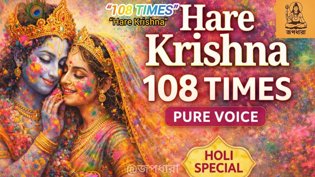 Hare Krishna Mahamantra 108 Times | Pure Voice Chanting | Radha Krishna | Japdhara