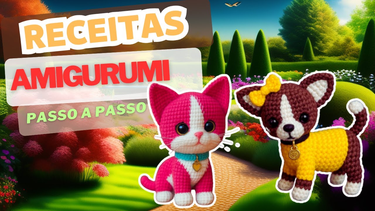 🧶🐶🐱 RECEITAS C&Atilde;ES E GATOS AMIGURUMI | PATRONES PERROS Y GATOS | DOGS AND CATS  CROCHET