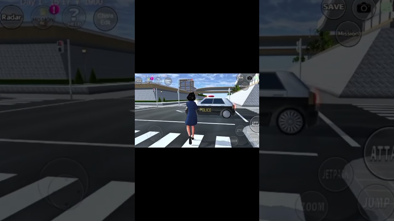 Police Car Killed Police Couple #viral #sakuraschoolsimulator #shorts #foryou #trending #sakura