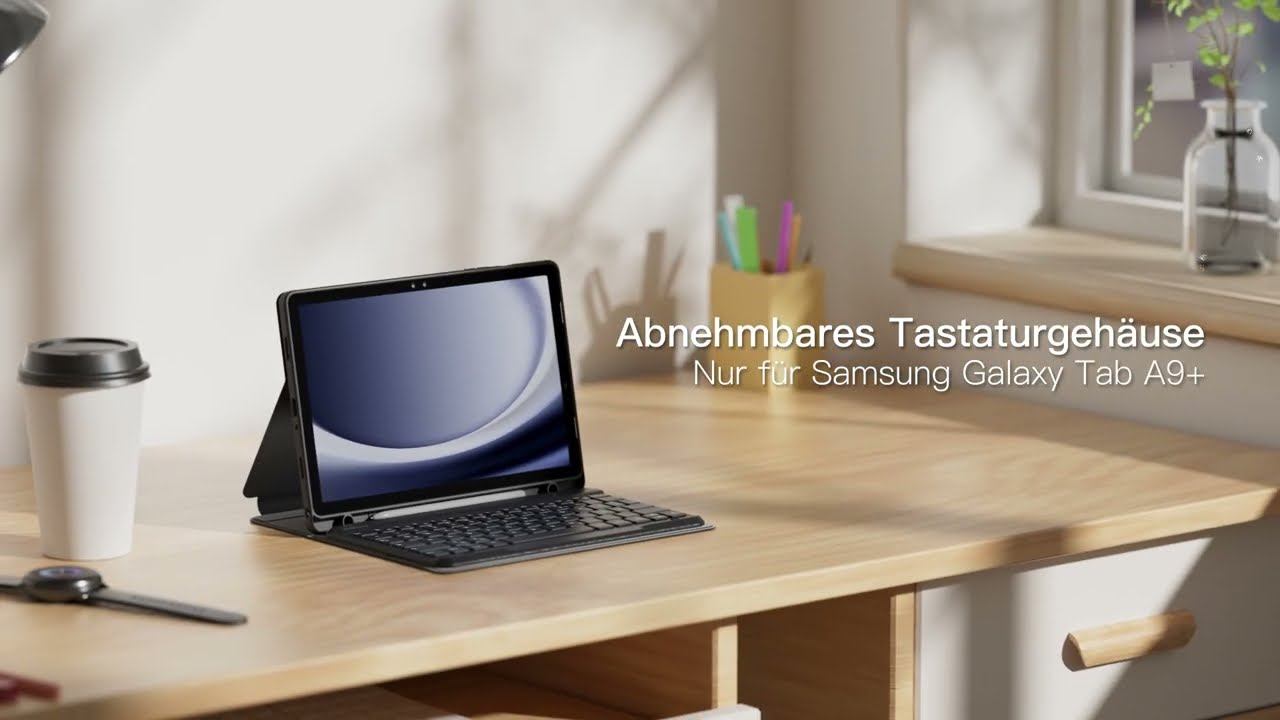Inateck N0028: H&uuml;lle mit Tastatur f&uuml;r Samsung Galaxy Tab А9+/A9 Plus 11