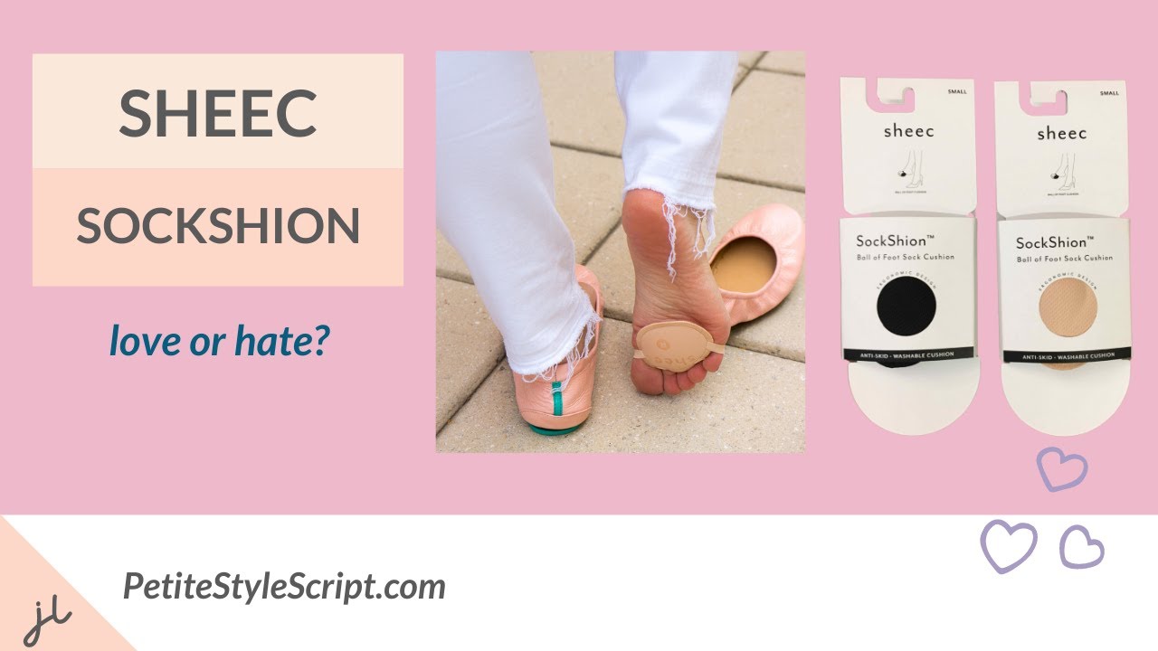 Sheec Socks SockShion Review and comparison to old version - No-Show Sock Cushion - Tieks Flats