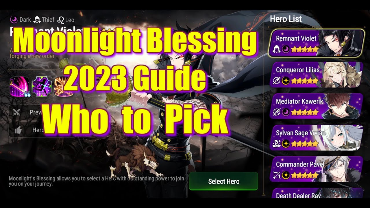 Epic Seven Moonlight Blessing 2023 Guide (Who To Pick) - A Fallen Land - ML Selector