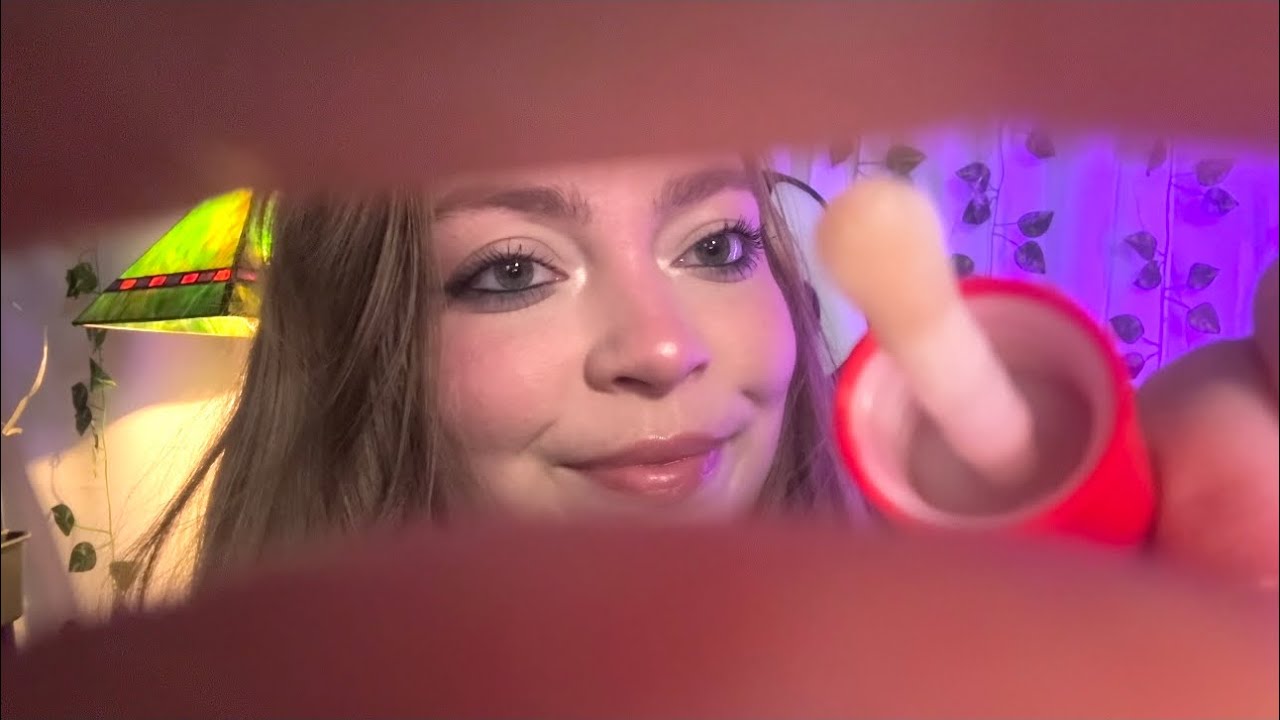 Putting a Pretty Lip Combo On You ASMR (makeup, mouth sounds, personal attention ASMR)