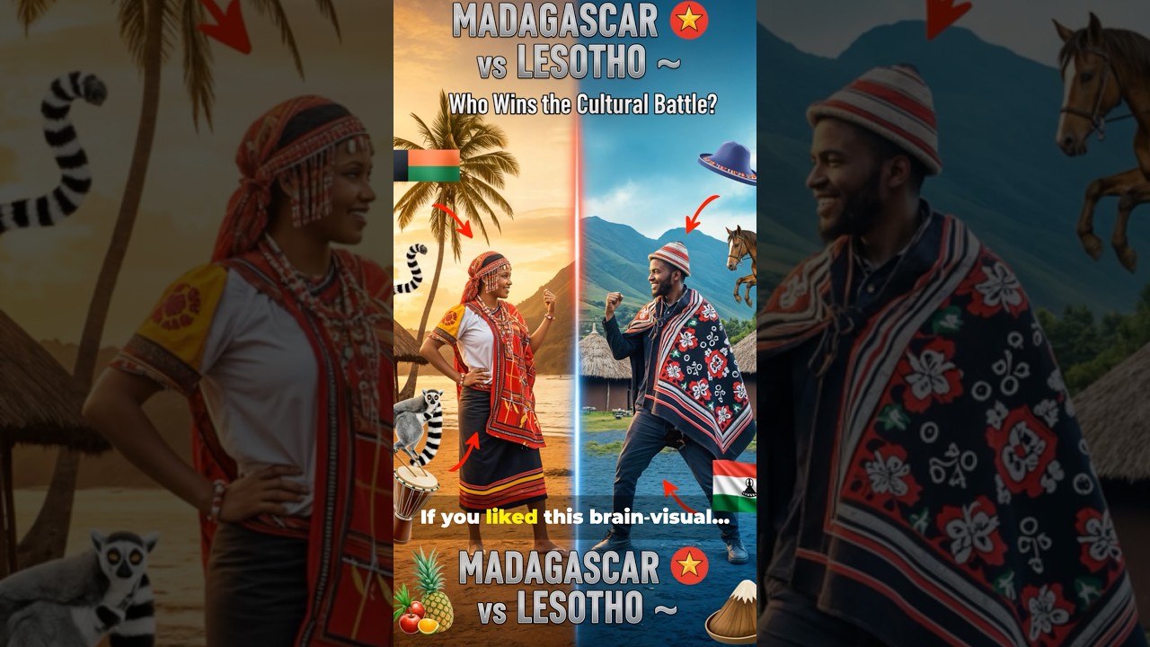 🎥 Madagascar vs Lesotho | Lifestyle & Culture Comparison (2025) #shorts