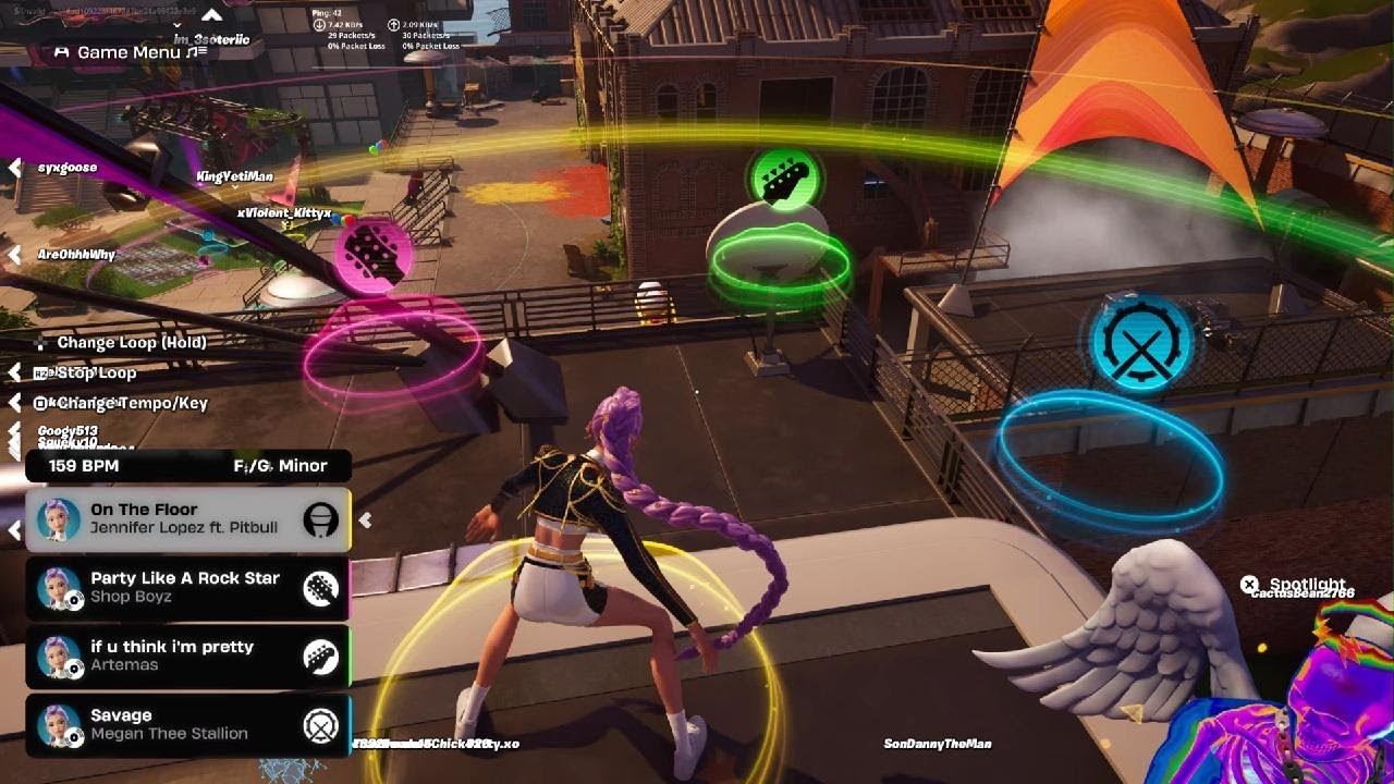 Fortnite lil concert on rooftop
