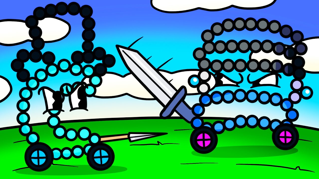 We Draw Our Own Vehicles and Battle Ragdoll Cars in Draw Joust!