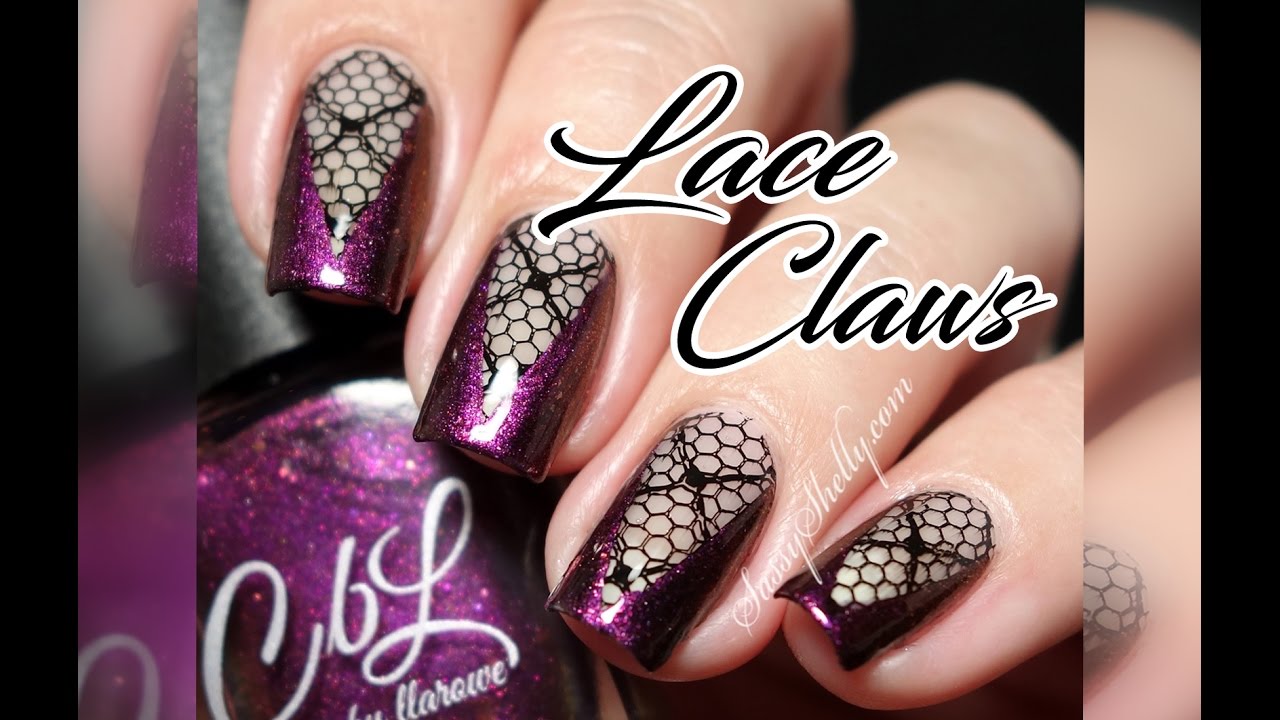 Super Sexy Nails! Vampy Lace Negative Space Stamping Tutorial