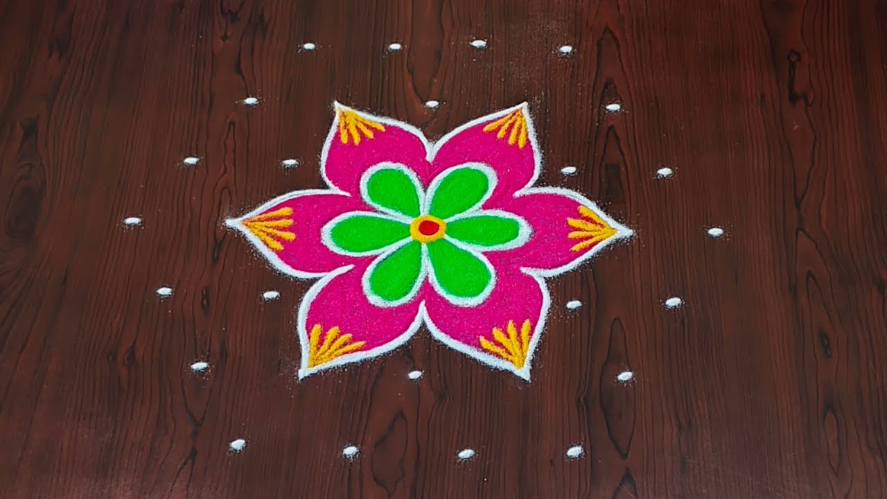 7×4dots navaratri special rangoli designs🌷|dussehra muggulu|easy pandaga muggulu|#Rang Kaa Rangoli
