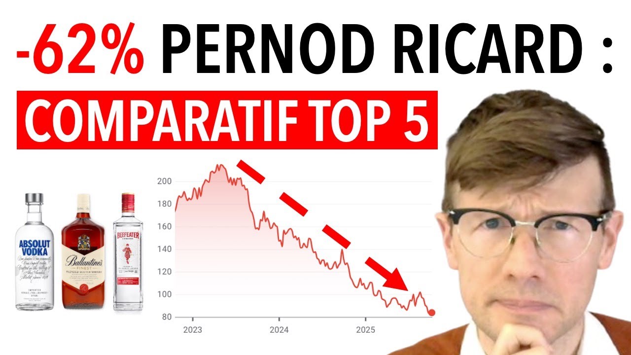 Pernod Ricard 📉 -62% : La Meilleure des 5 Géants Alcoolisés ?
