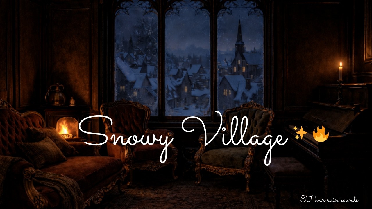 ❄️🔥Snow and Fire Ambience / Relaxation / 8 Hour Sleep Sounds 🔥❄️